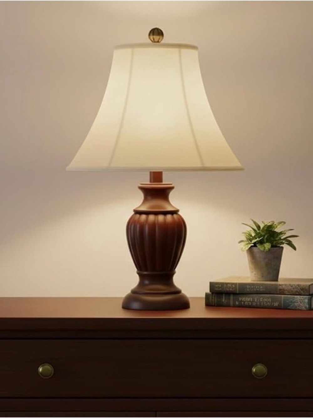 Aspen Creative 17” Cream Bell Lamp Shade Handsewn Spider Fit Collapsible 1 shade